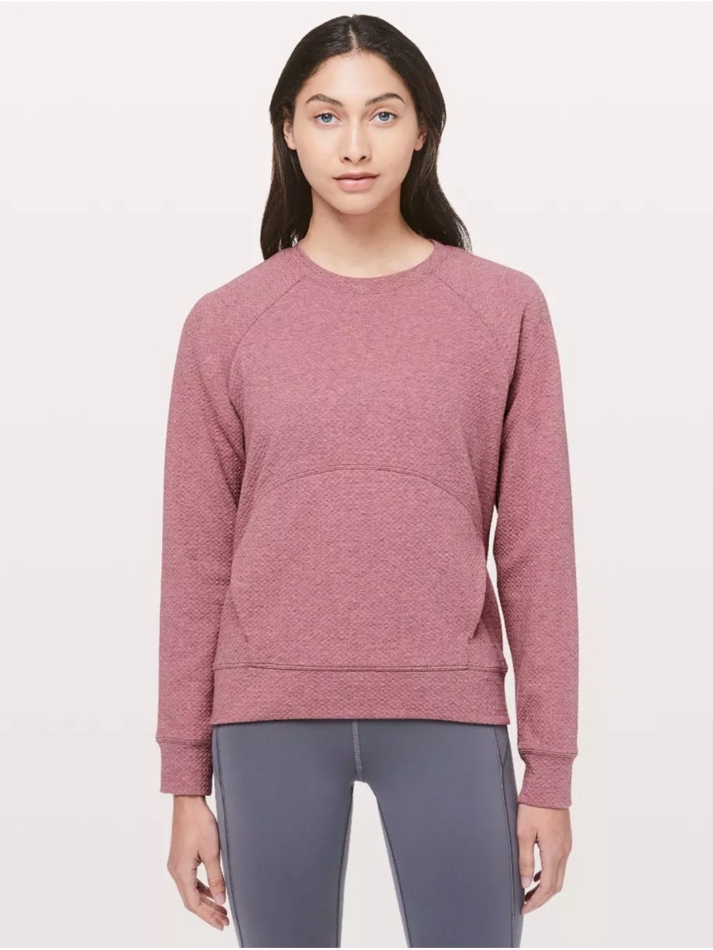 Women’s Lululemon Catch a Moment Crew Sweatshirt - Heathered so Merlot. Sz 10
